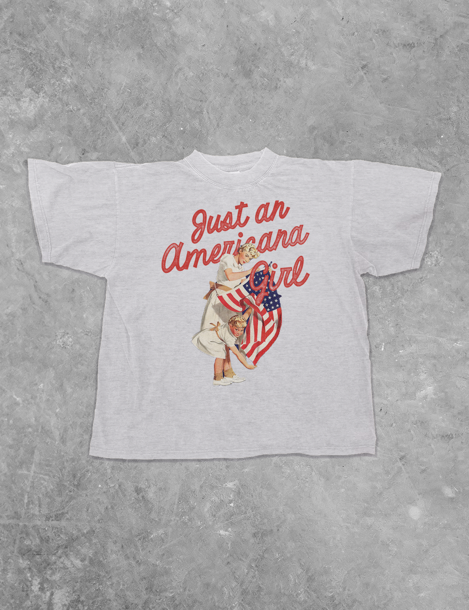 Underground Original Design: Just An Americana Girl, Summer BC Cotton T-Shirt