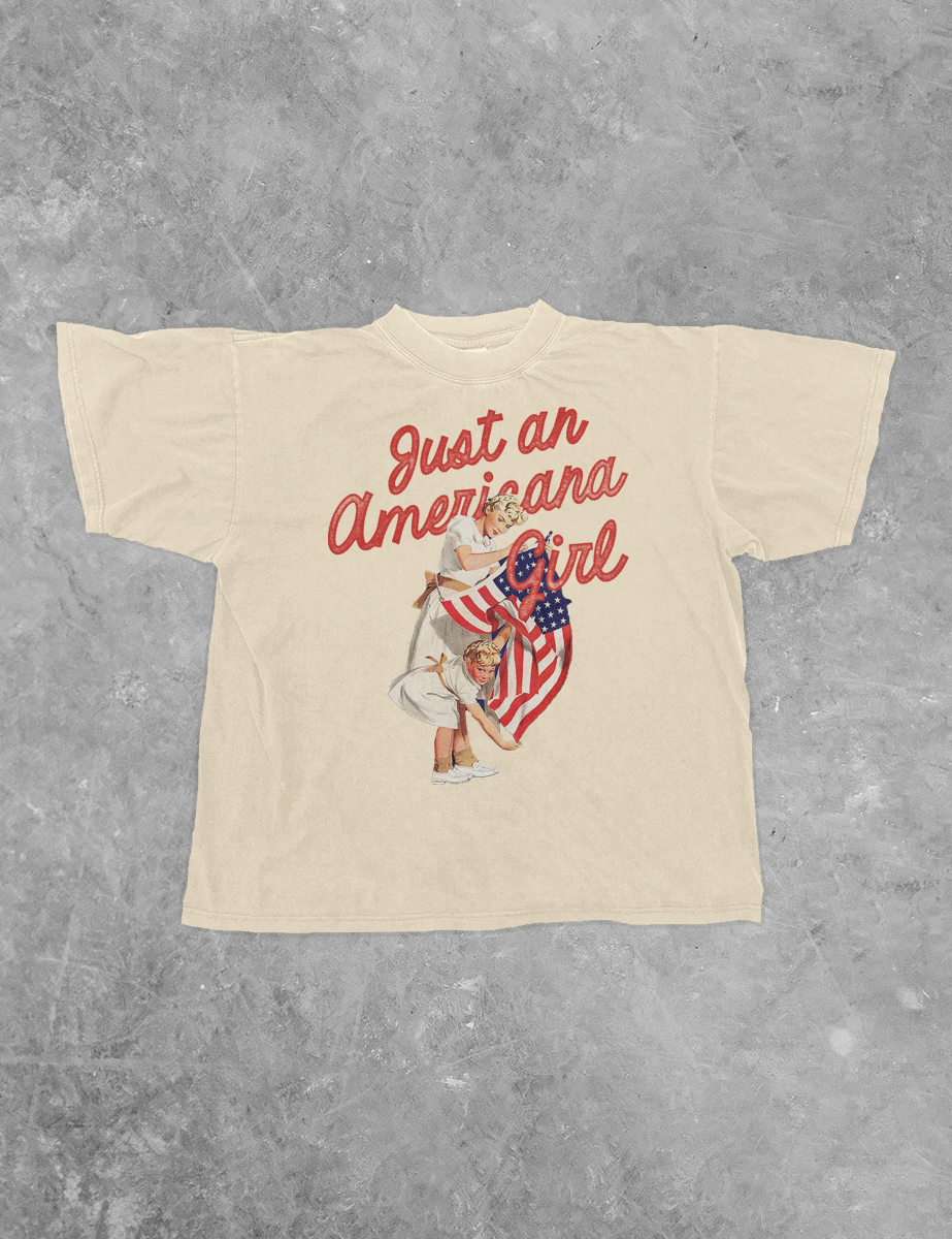 Underground Original Design: Just An Americana Girl, Summer BC Cotton T-Shirt
