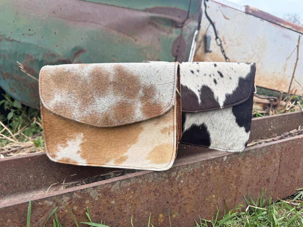 Genuine Cowhide Leather accordion style purse