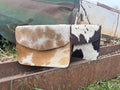 Genuine Cowhide Leather accordion style purse
